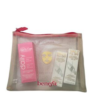 Benefit Cosmetics Makeup Bag Bundle | MZ Mask, Makeup Eraser, Charlotte Tillbury